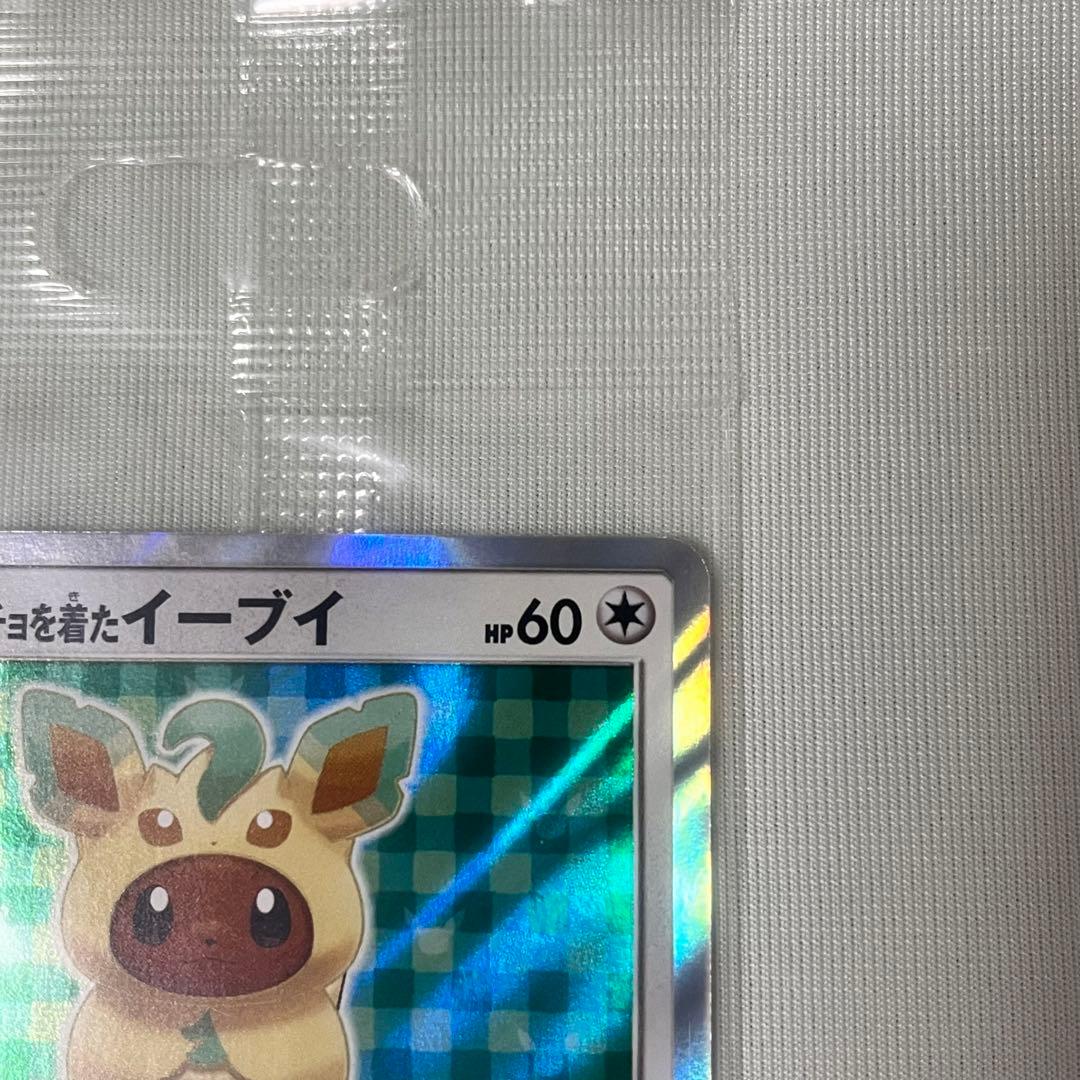 ポケモンカード　ポンチョを着たイーブイ　リーフィア