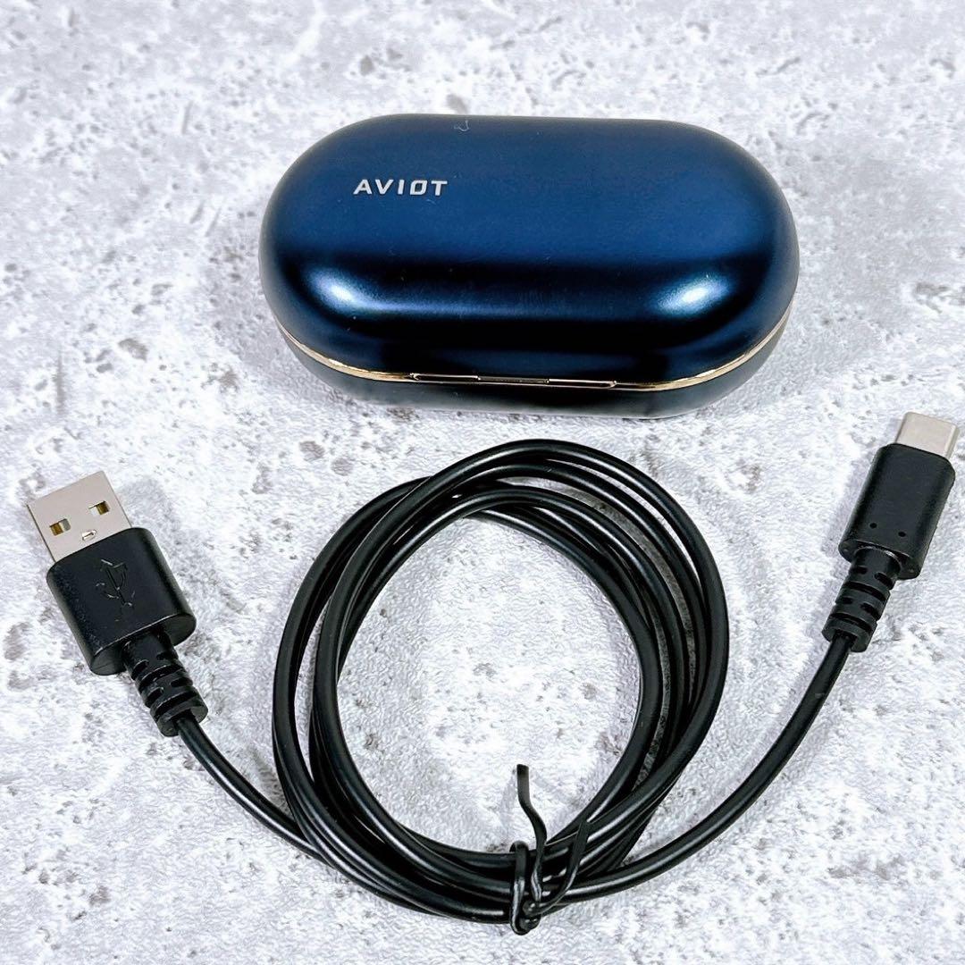 美品 AVIOT TE-W1 ワイヤレスイヤホン ネイビー ノイキャン