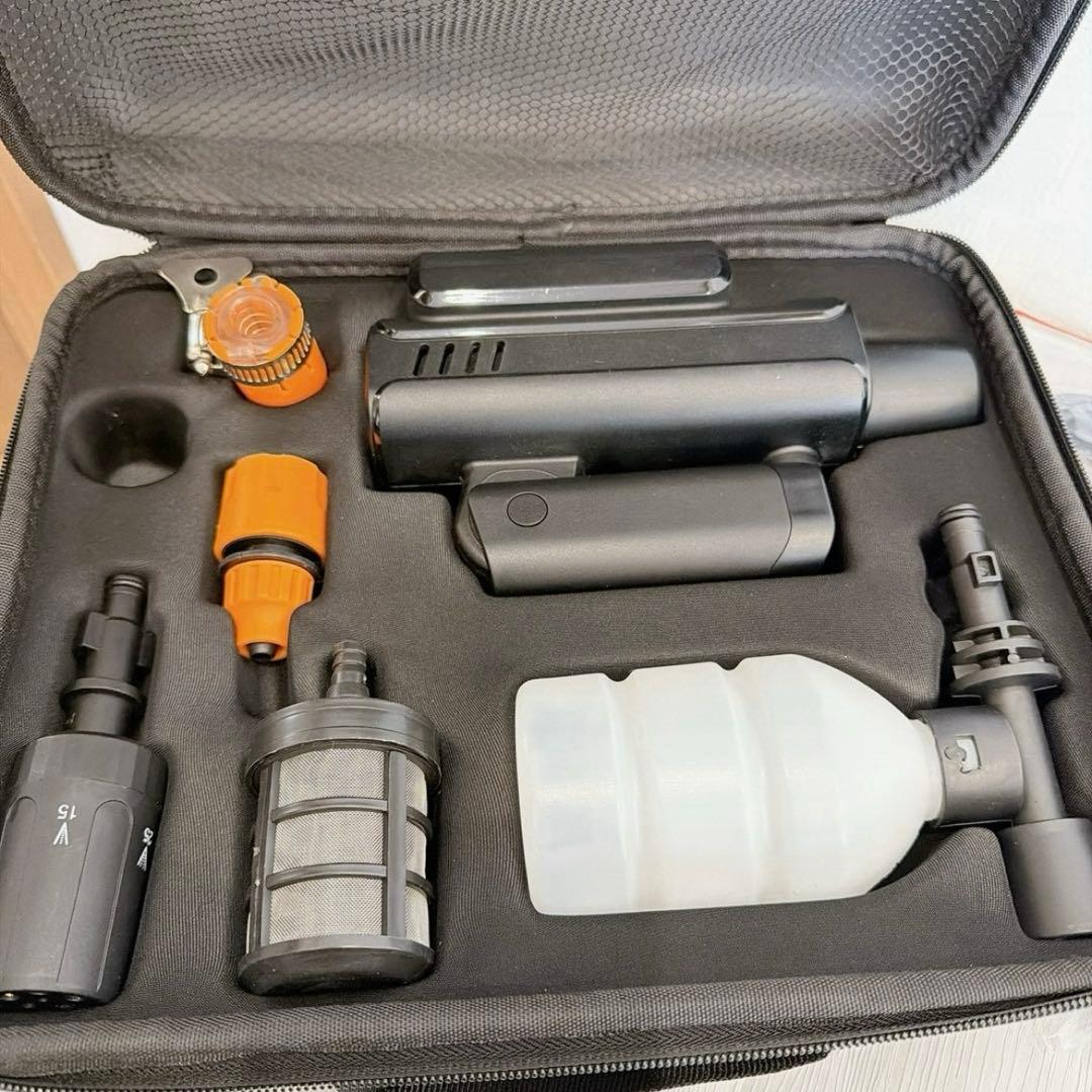 高圧洗浄機 ハンディ 高性能5in1ノズル 充電式 バッテリー式 折りたたみ式
