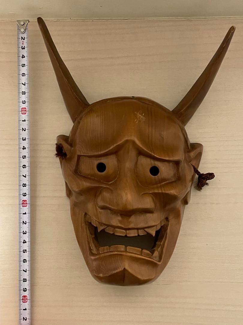 日本工芸/魔除け/般若/木彫