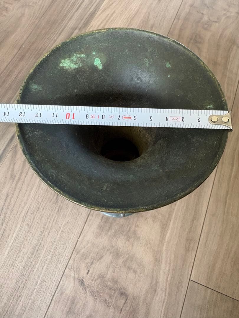 古董 銅製花觚 時代物