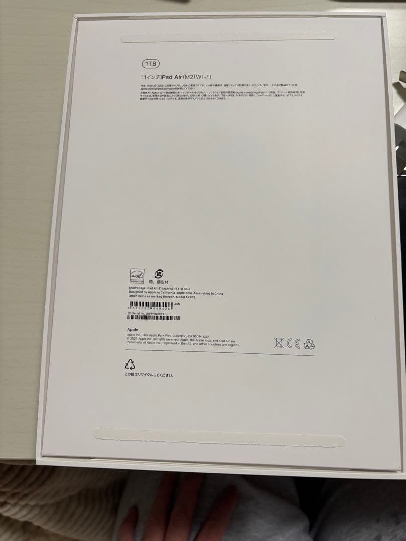 11インチiPad Air Wi-Fiモデル 1TB - ブルー