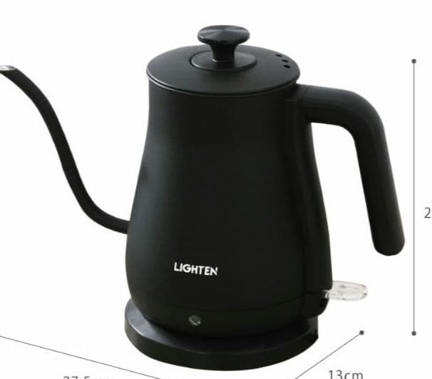 電気ケトル 800ml 湯沸かし器 ステンレス 空焚き防止機能 黒
