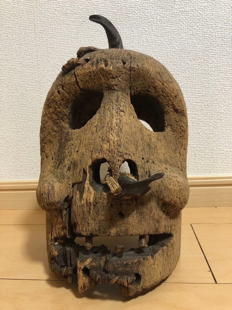 コンゴ　呪術　仮面　呪物　アフリカンアート　マスク　プリミティブアート