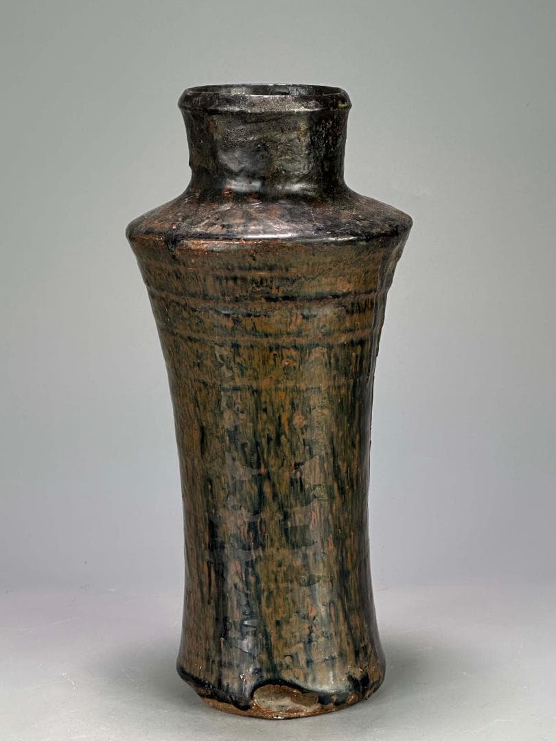 UM5-3華道具　天目花瓶　時代花瓶　花器　唐物