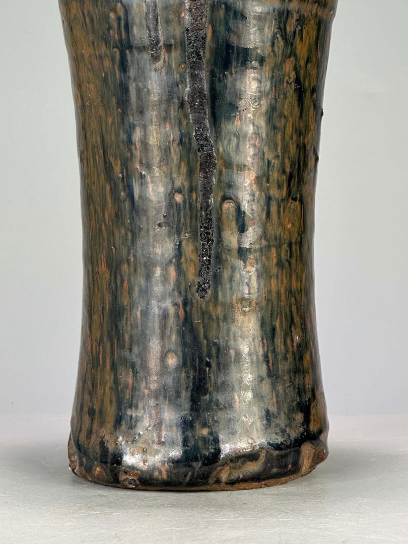 UM5-3華道具　天目花瓶　時代花瓶　花器　唐物