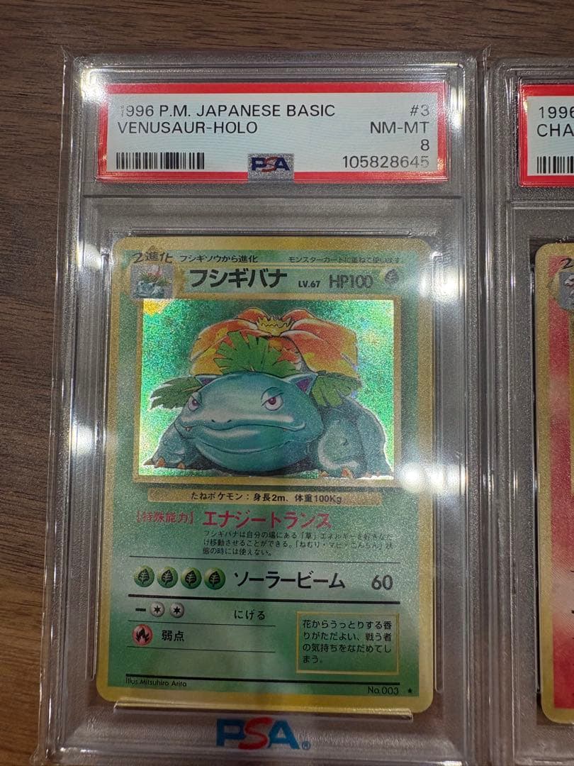 PSA8 旧裏　御三家セット　かえんリザードン　フシギバナ　カメックス