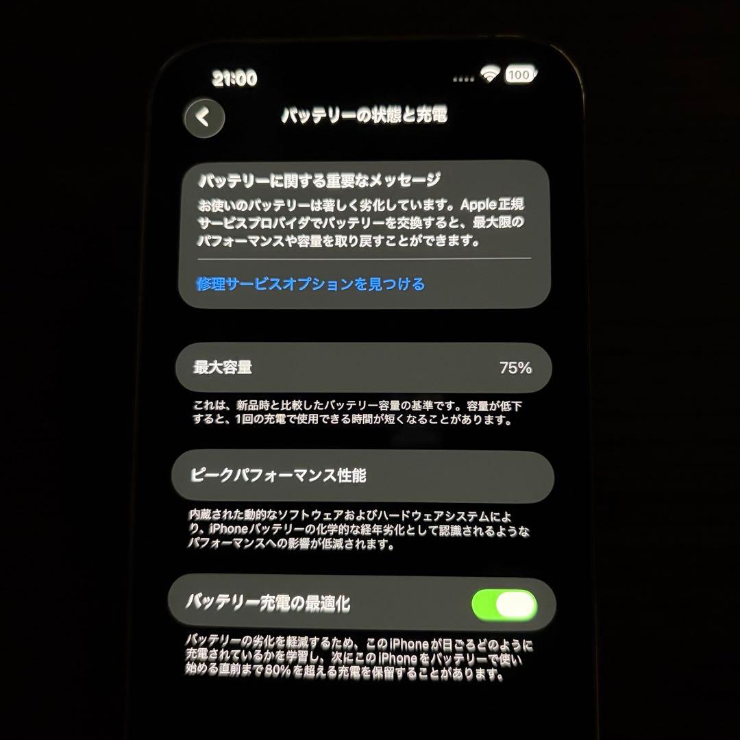 iPhone 13 Pro Max Gold 本体 背面ひび割れ