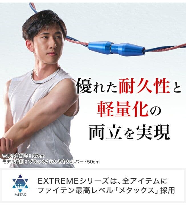 phiten RAKUWAネックトルネード ブラック×カシミヤシルバー４３cm