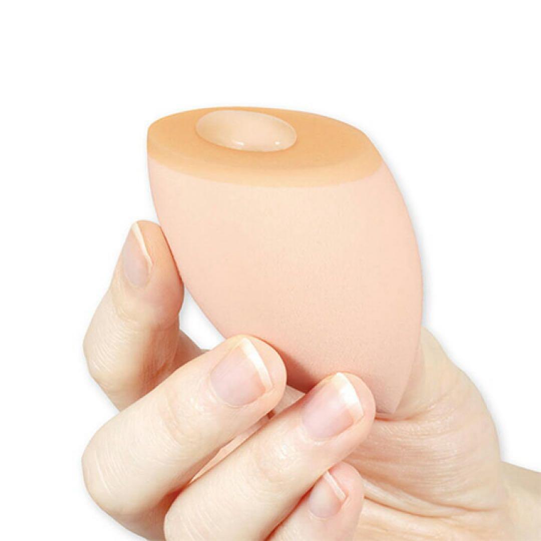 貝印 ファンデーションが染み込みにくいパフ 3D形状×2層構造 2個セット