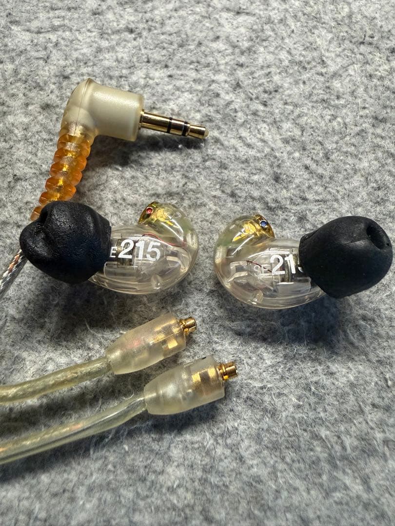 【付属品完備】SHURE SE215 クリア 高遮音性イヤホン【動作確認済】