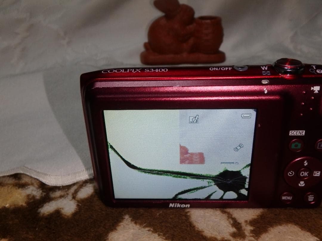 動作品 NIKON S3400 COOLPIX デジタルカメラ 液晶割