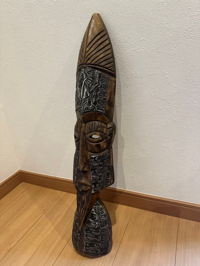 アフリカのアートマスクお面仮面　民芸品骨董プリミティブアート