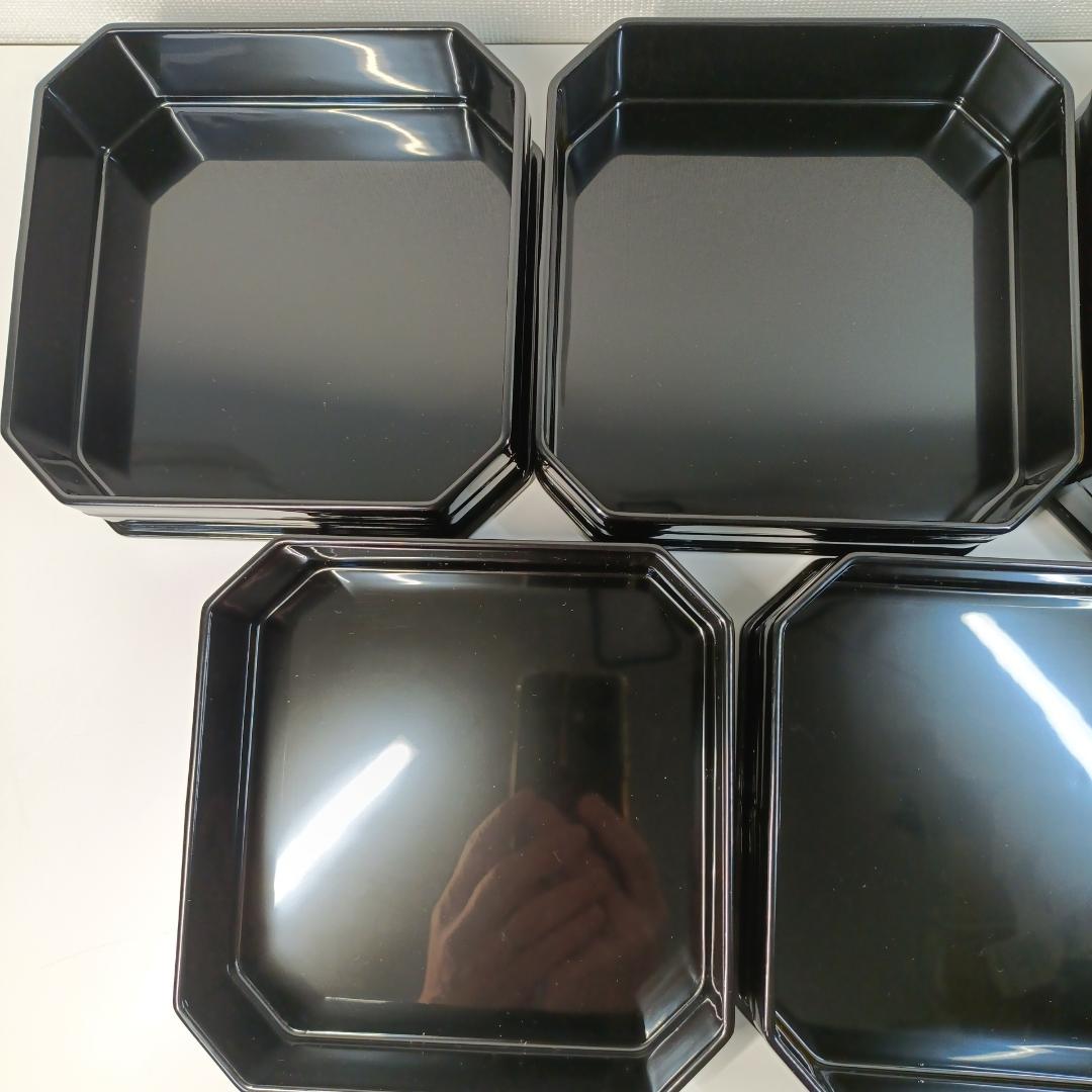 茶道具 塗師 桂木彪人作 輪島塗 木製黒真塗 五段縁高重 共箱 能登輪島塗