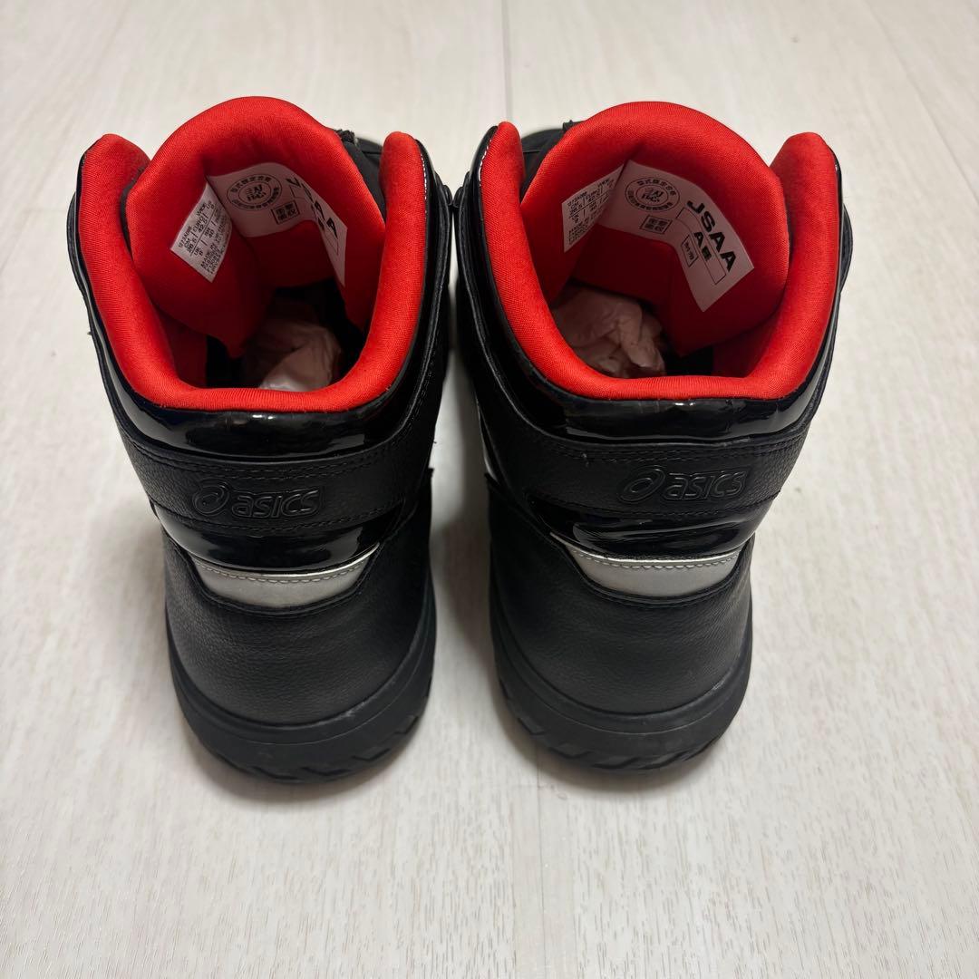 ASICS BOAシステム安全靴 ブラック レッド