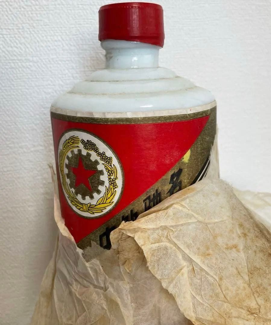 超稀少 貴州茅台酒1987年 五星麦 54度 マオタイ酒 重さ1025g