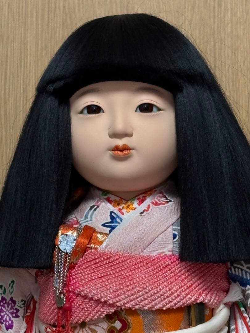 市松人形　小出松寿作　京友禅　本絹ちりめん