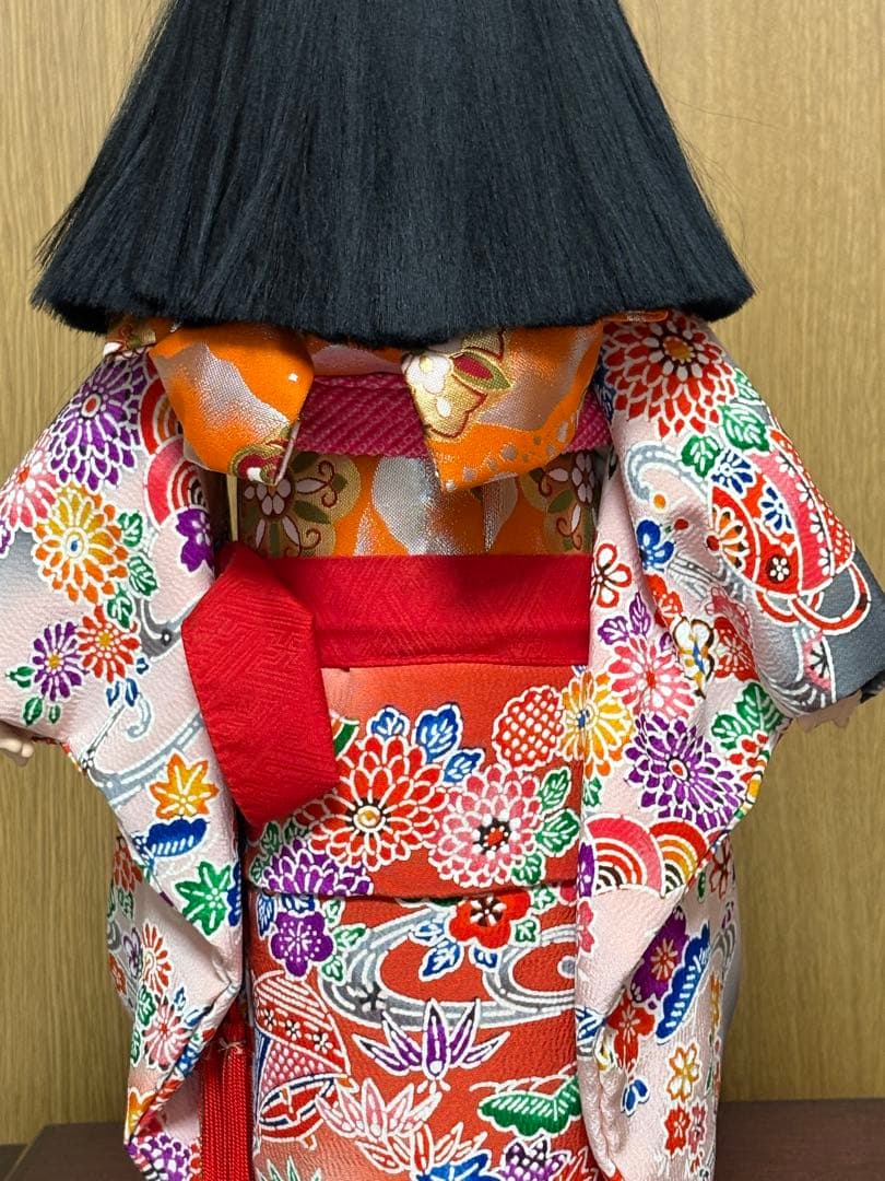 市松人形　小出松寿作　京友禅　本絹ちりめん