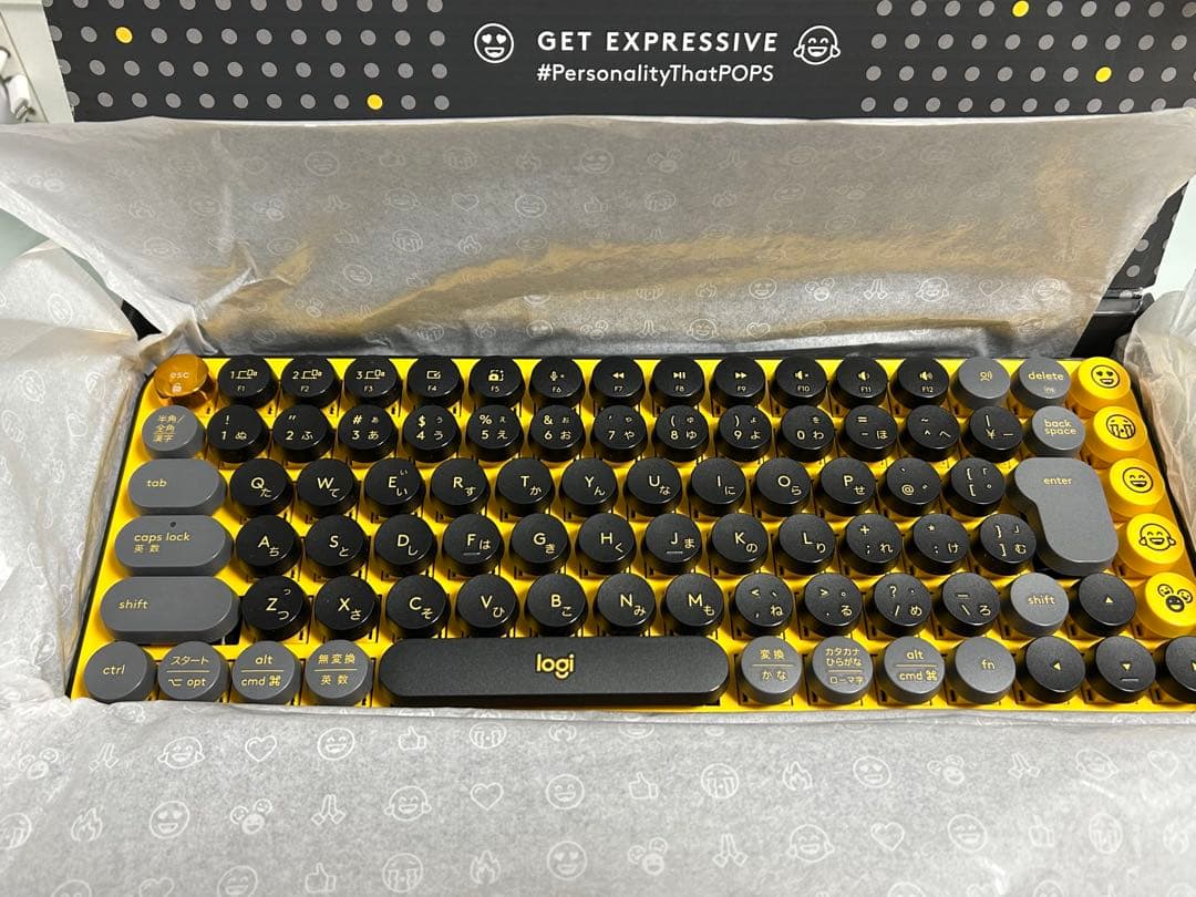 【美品】 Logicool POP KEYS 日本語配列 イエロー