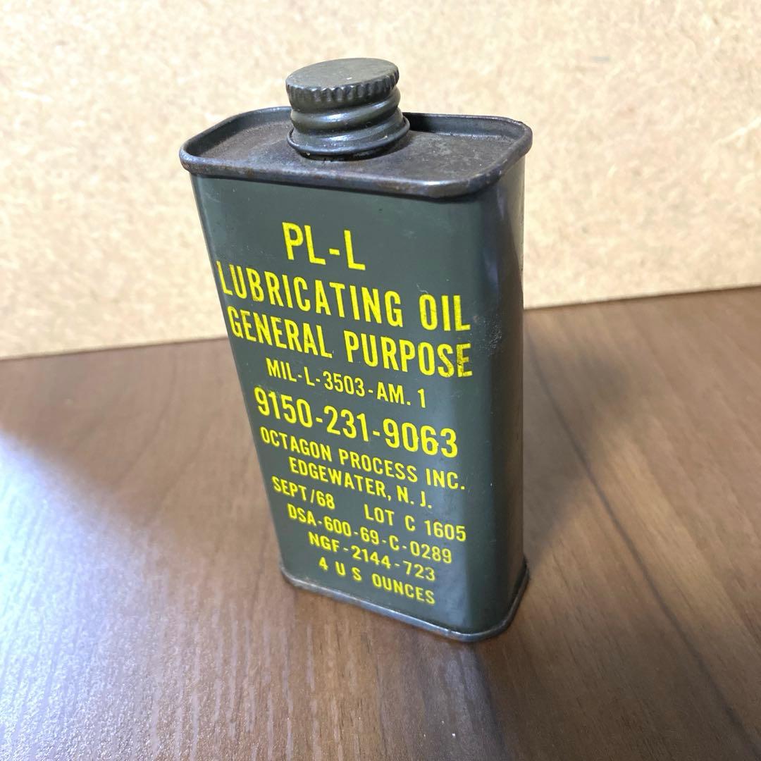 【1968年 米軍実物】PL-L ミリタリー潤滑油缶 4oz