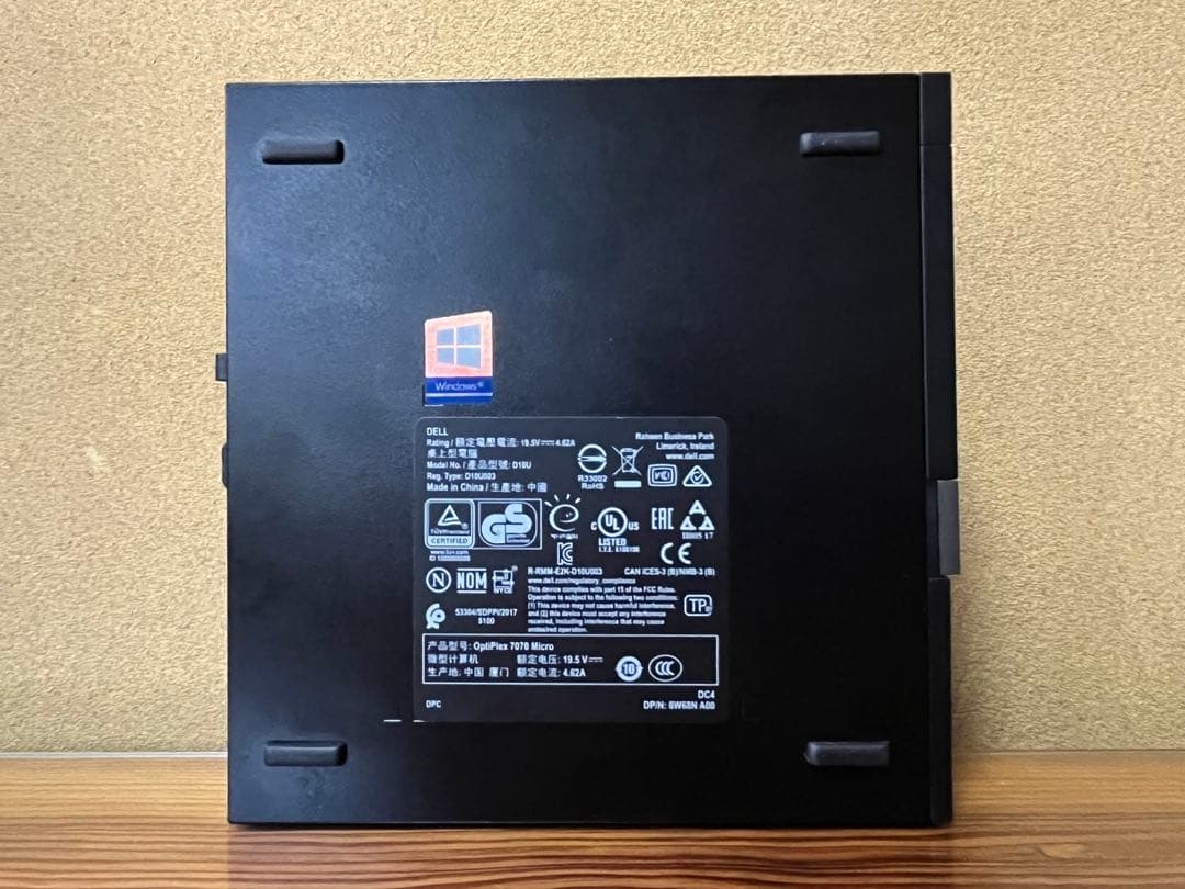 ミニPC DELL OptiPlex 7070 Micro Core i5 9500T