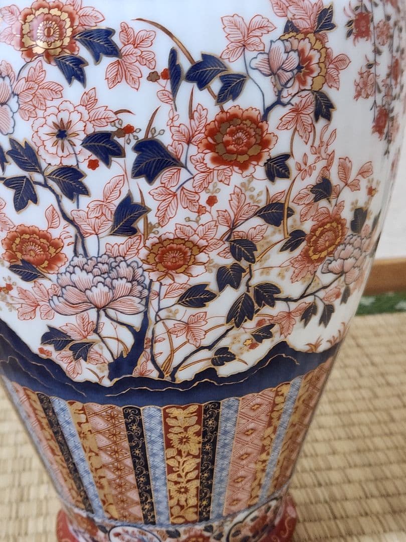 最終値下げ　色絵桜菊牡丹図蓋附大壺　栗田美術館　特別限定復刻版　1990年
