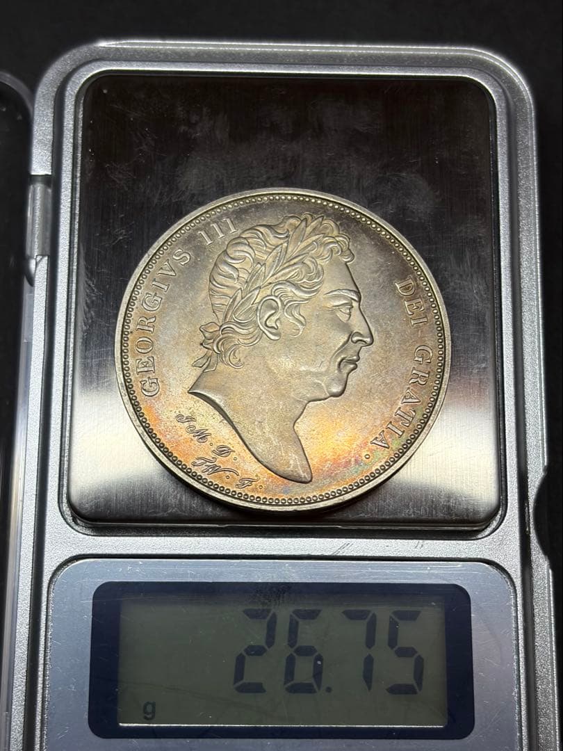 【1817年】ジョージ3世 英国クラウン銀貨 流通品