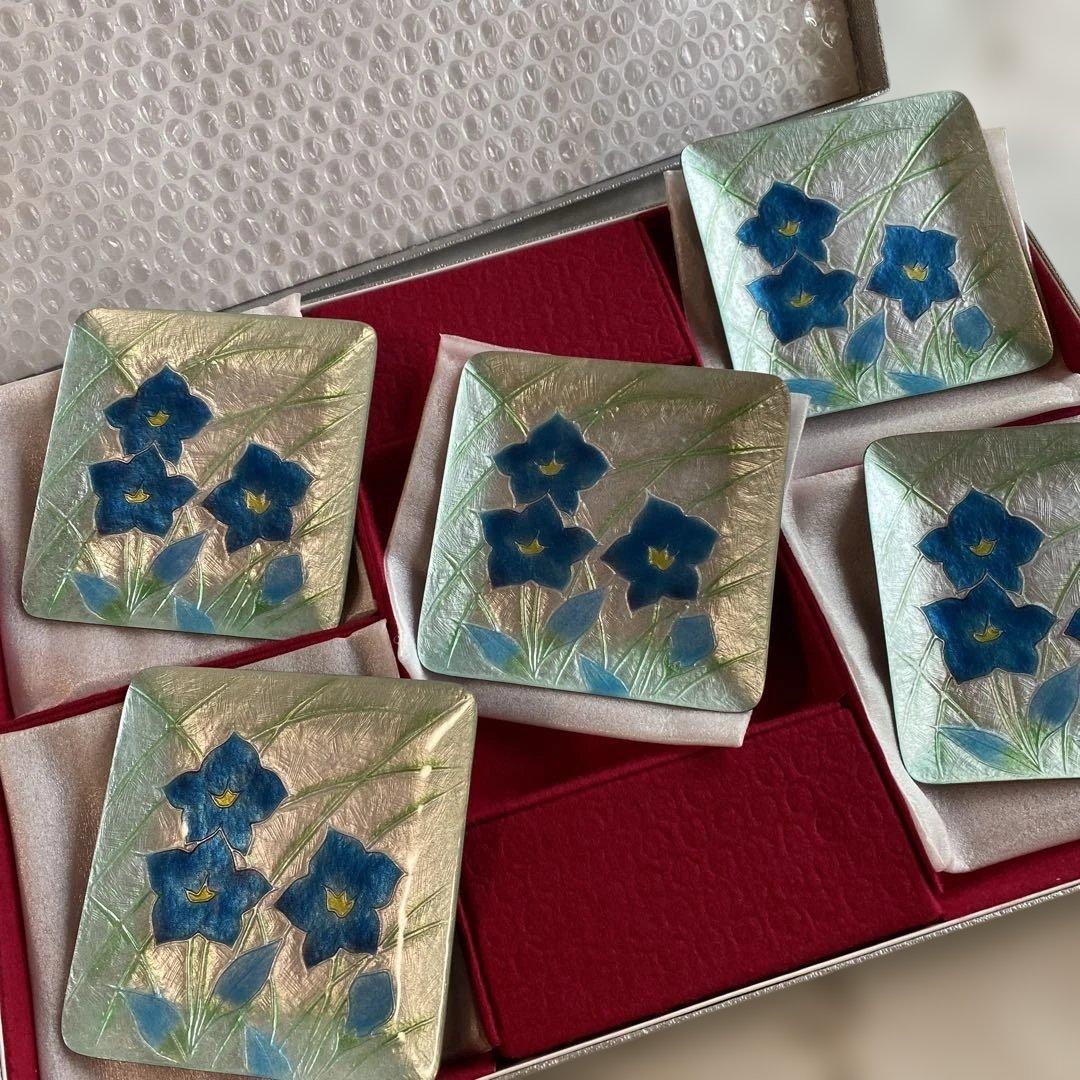 希少　新品未使用　安藤七宝店　七宝焼　小皿　ANDO クロワゾネ　工芸品