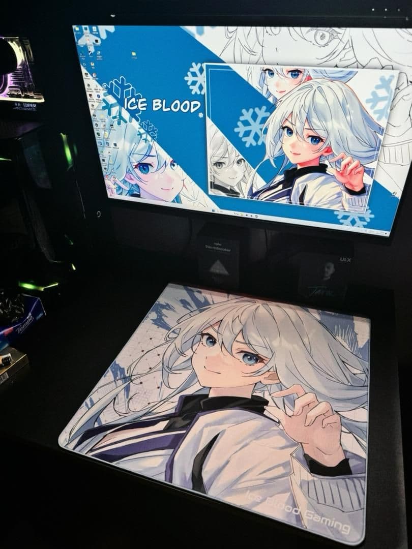 100枚限定品 Ice blood gaming ［Nico V1］マウスパッド
