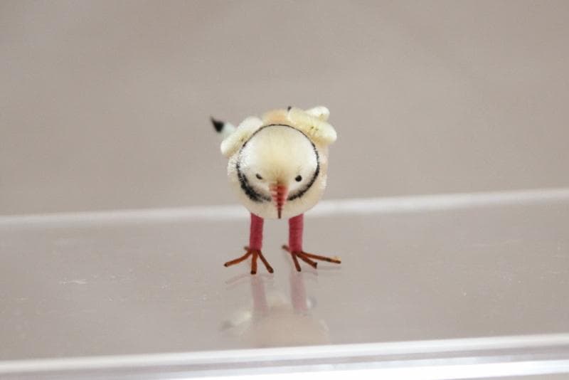 Vintage　ヴィンテージ　小鳥A　モール人形　昭和レトロ　ドール小物に