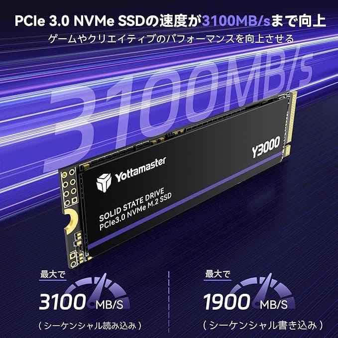 Yottamaster Y3000 NVMe M.2 SSD 1TB　⑨