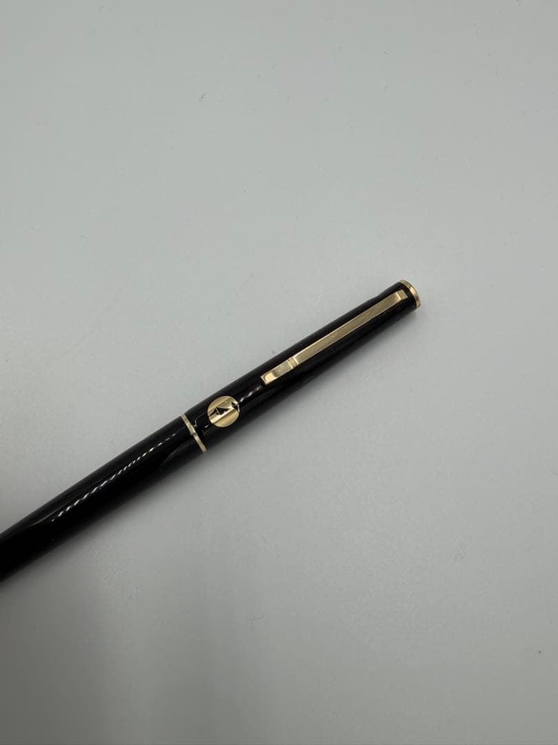 黒い万年筆 金メッキペン先