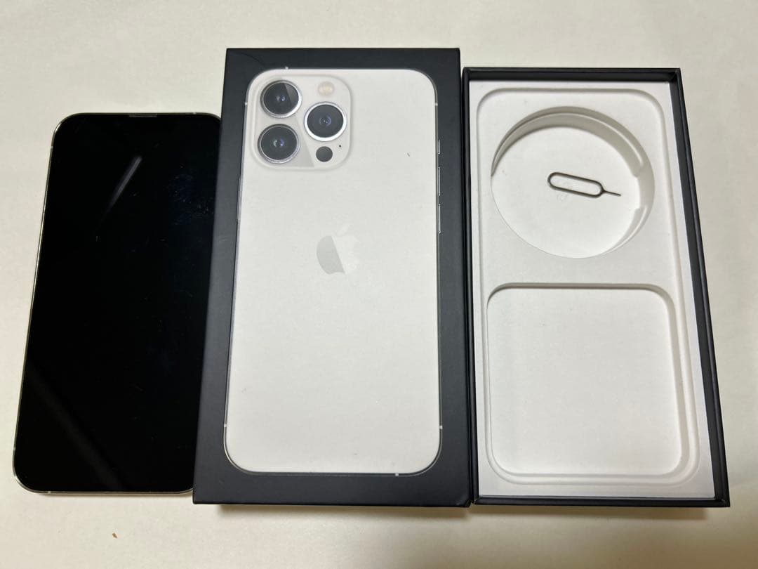 美品 iPhone13 Pro 128GB シルバー 箱あり 動作正常