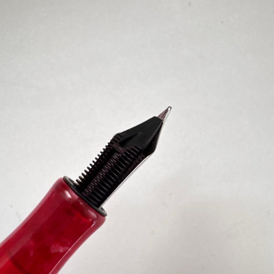 コンクリン conklin 万年筆 レッド マーブル モデル名不明 キャップ式