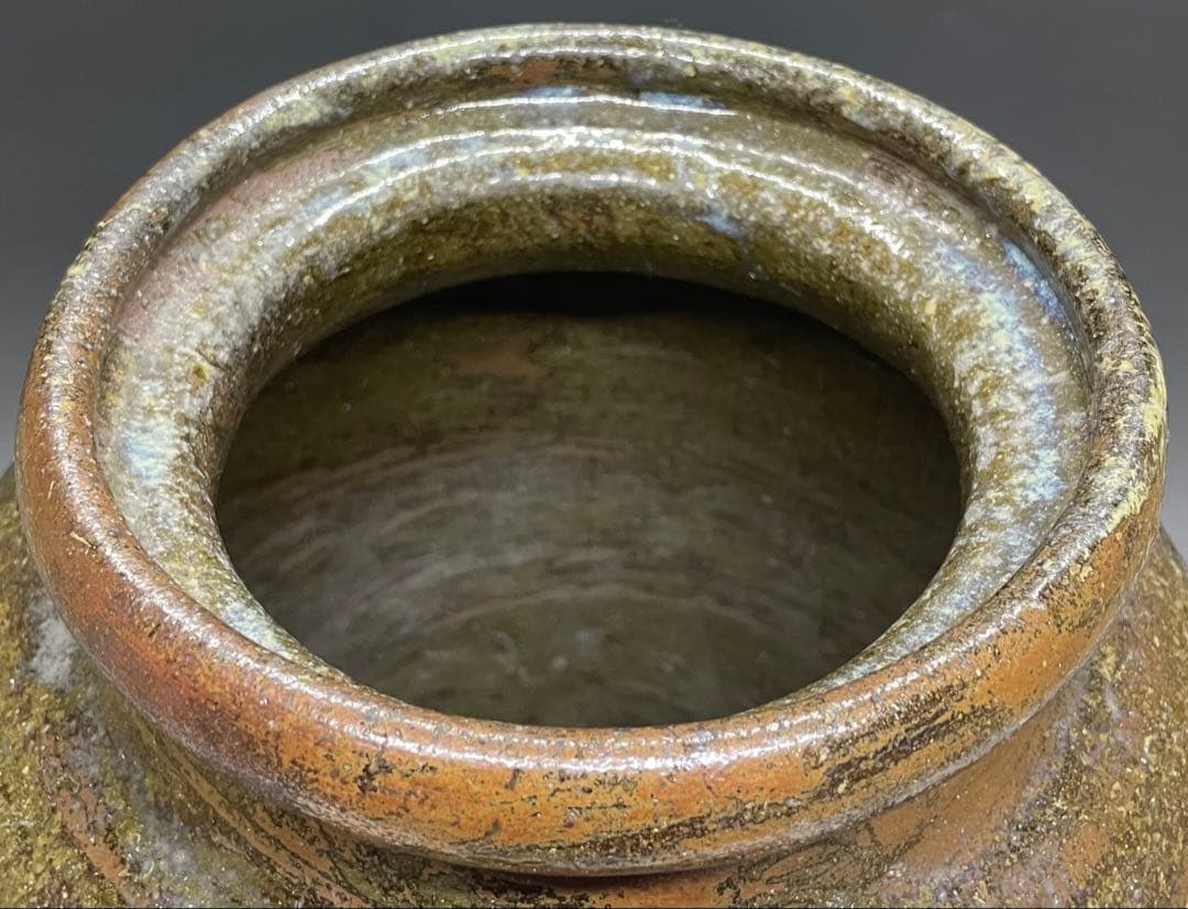 常滑焼　古常滑　灰釉　大壺　31cm h73