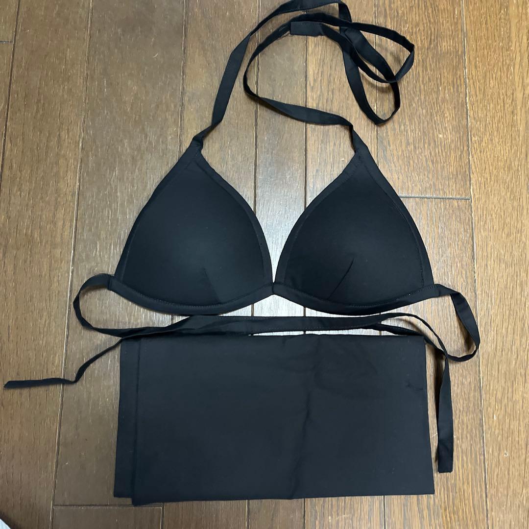 タヒチアンダンス　ブラパレオセット　コットン黒