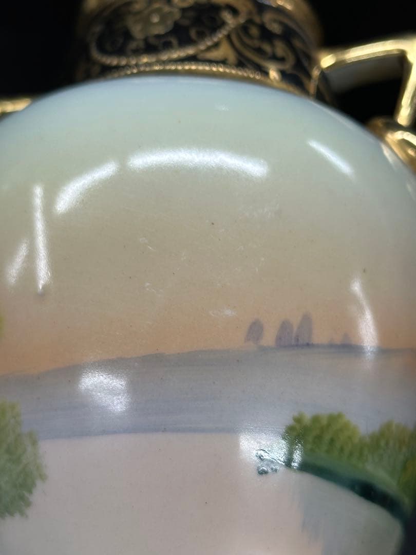 【USED】Noritake OldNoritake ノリタケ　花瓶　壺　白鳥