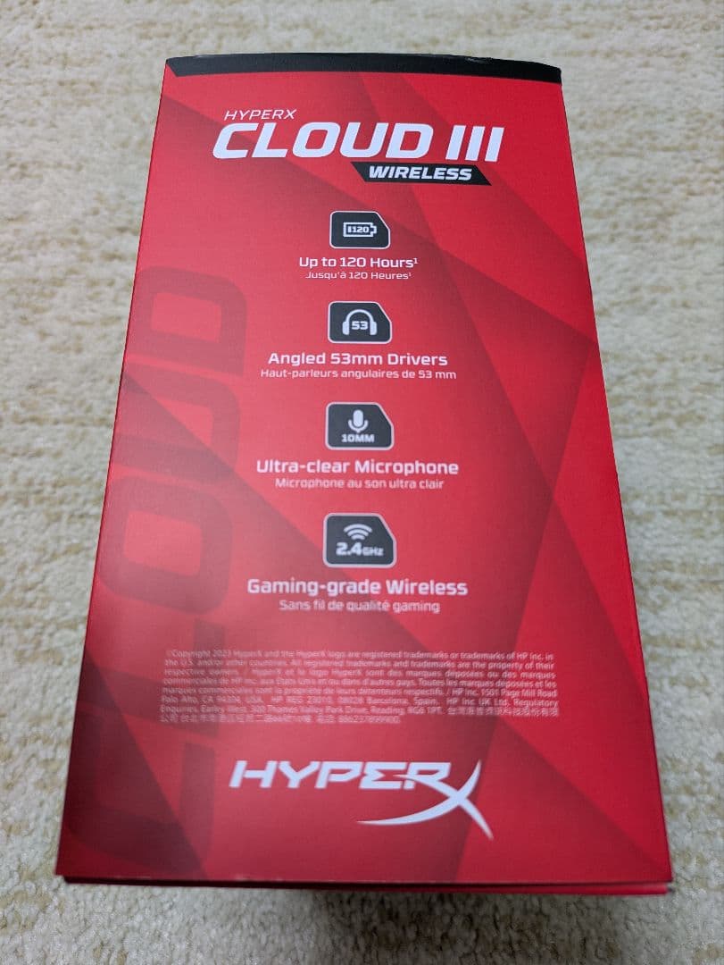 【新品・未使用】HyperX Cloud III ヘッドセット　ワイヤレス