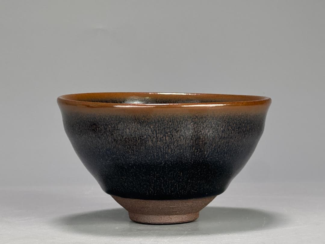 UM19-2 中国美術　建窯　天目茶碗　在銘　作家品　茶碗　茶器