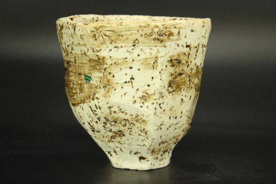染色作家 渋谷和子作 磁器 深茶碗 共箱 希少(ZE754)