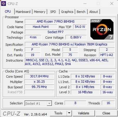 ミニPC　AooStar GEM12+ Ryzen 8845HS 2TB