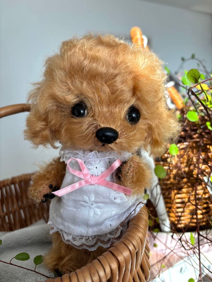 テディプードル　テディわんこ　ハンドメイド　ぬいぐるみ　トイプードル　モヘア生地