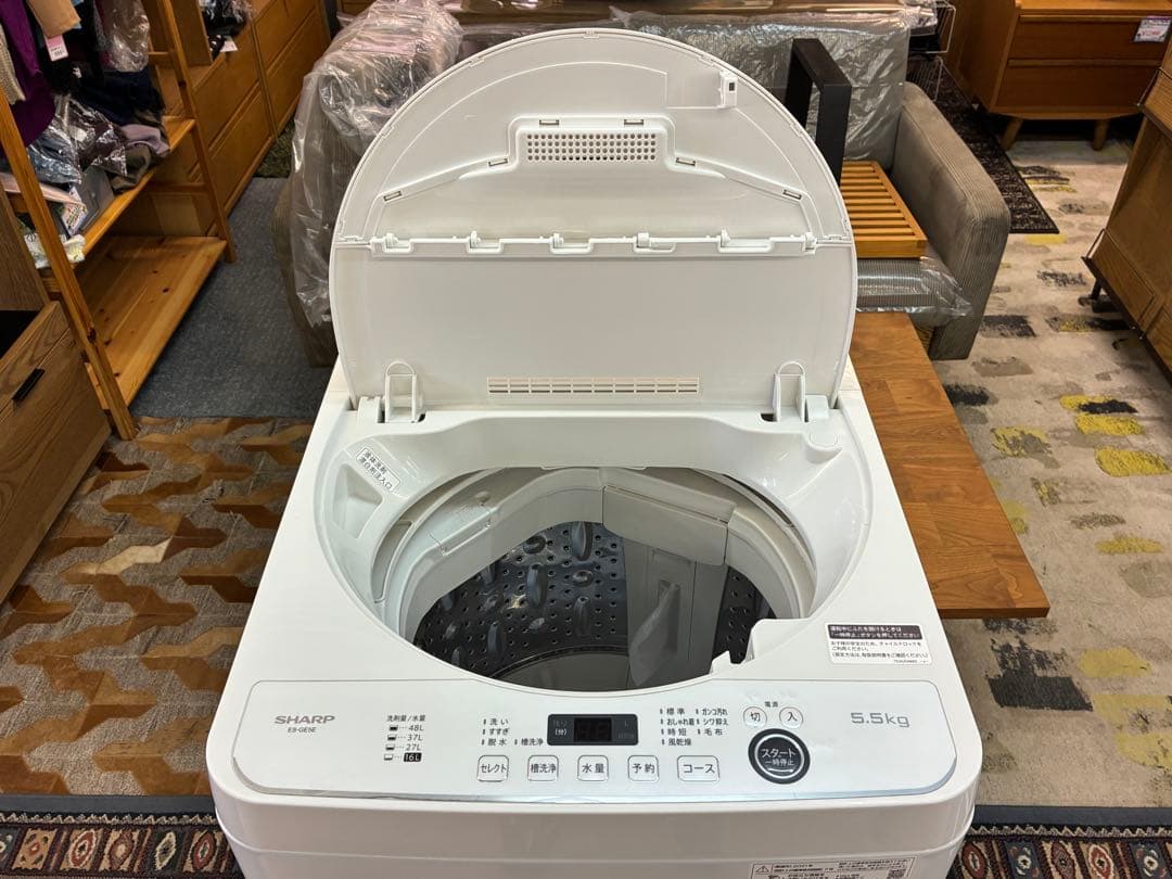 シャープ洗濯機　ES-GE5E-W　2021年製　5.5kg　仙台　宮城