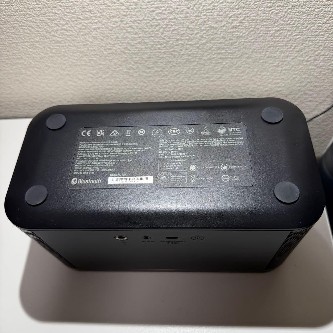 Fender RIFF ポータブルBluetoothスピーカー ほぼ未使用