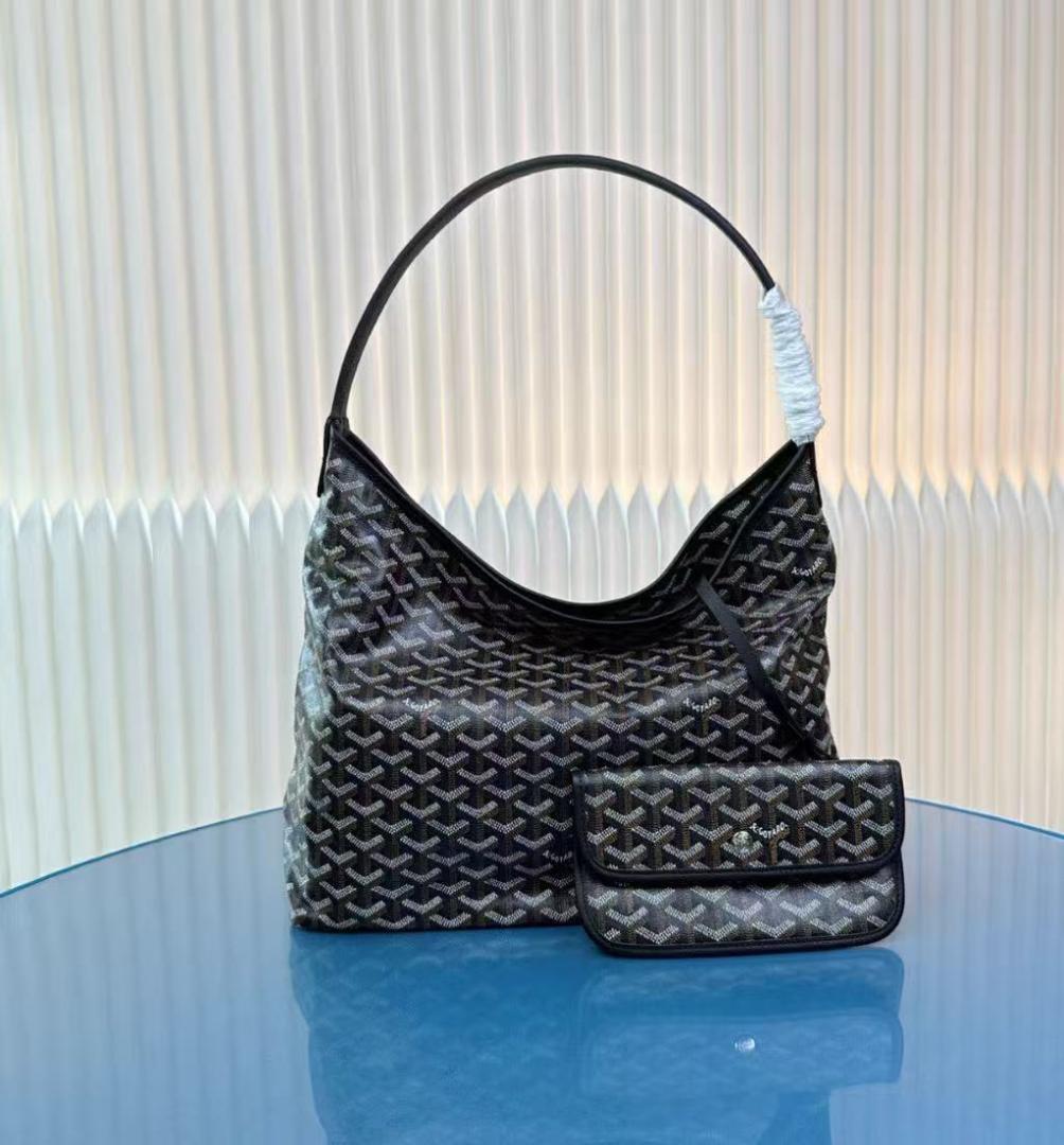 [未使用]☆~GoYaRd~ ブラック グレー ショルダーバッグ 存袋付き fr