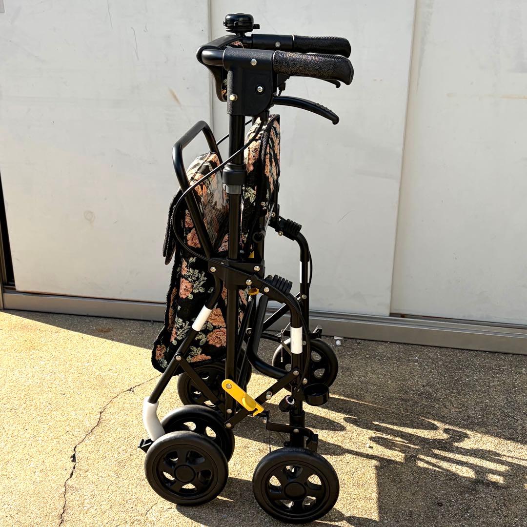 島製作所 SHIMA スカイウォーカーS シルバーカー 花柄 押し車 美品