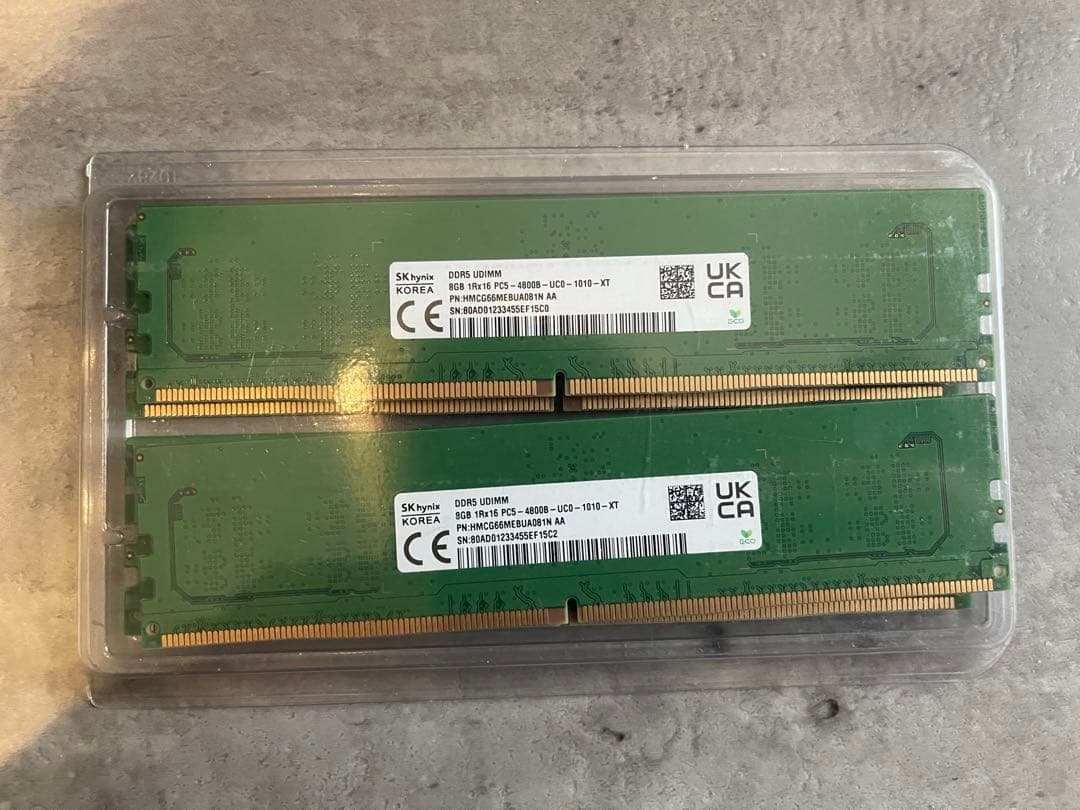 DDR5 メモリ32GB(8GB×4) SK hynix