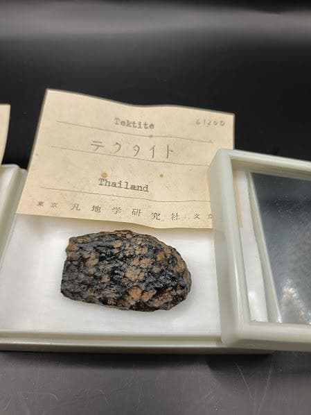 テクタイト Tektite タイ産 2点セット 凡地学研究社 ラベル付き