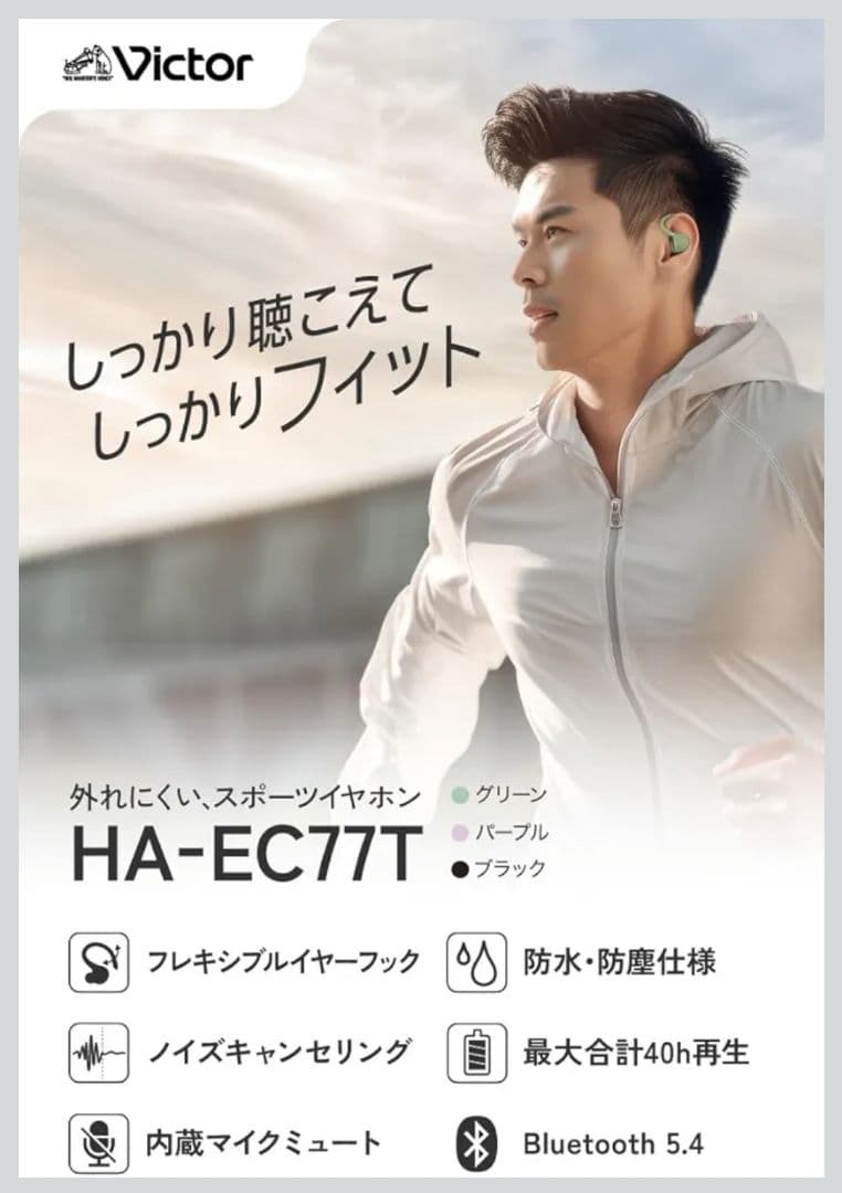Victor ワイヤレスイヤフォン HA-EC77T