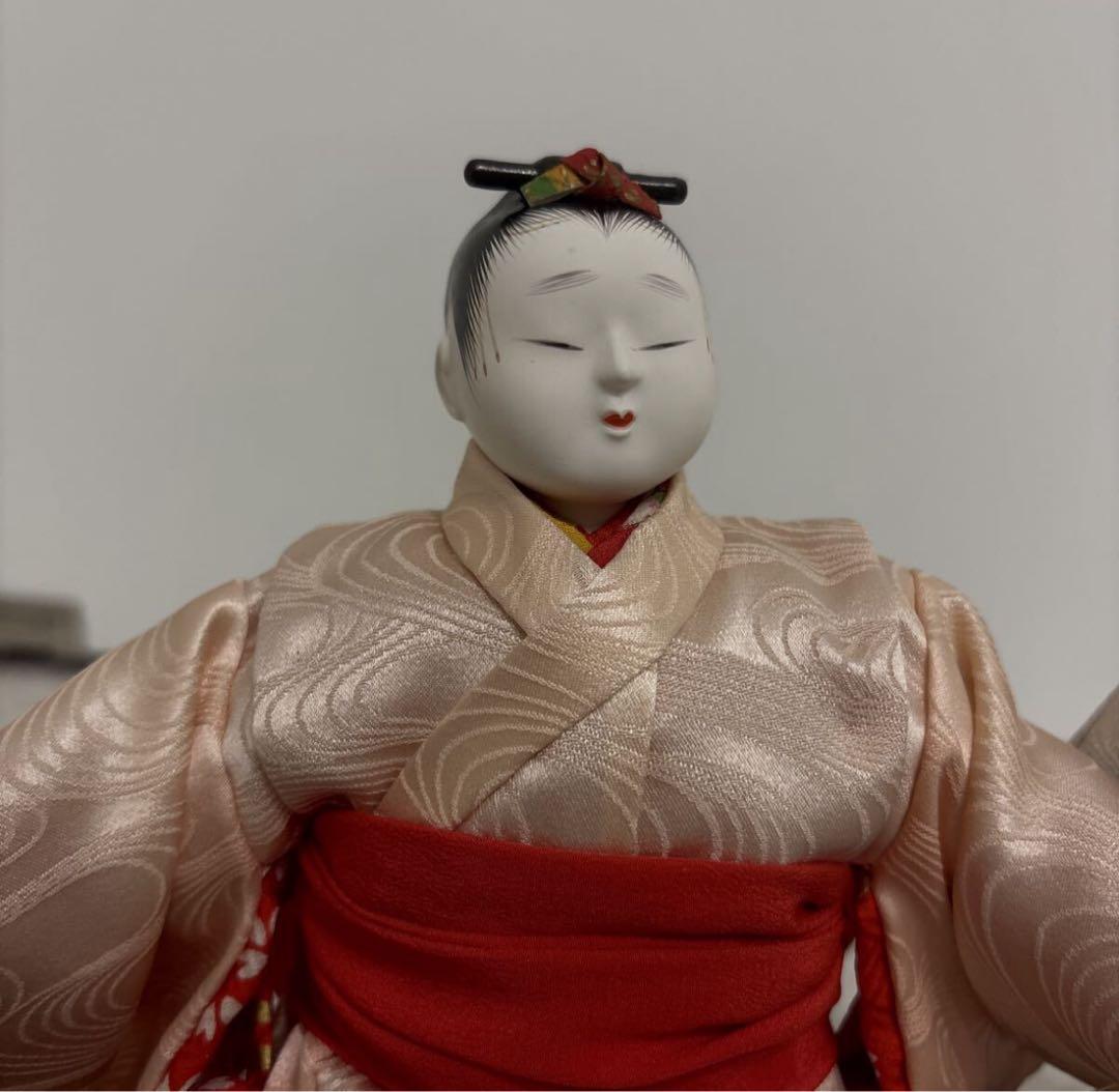 【舞踊人形 2体セット】京人形 童人形 日本人形 台座付 和装 置物 昭和レトロ